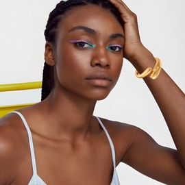 SHANTYSON Minimalist Gold Wrap Bracelet for Women with Hinged Closure Sleek Chunky 14k Gold Plated Open-Ended Stacking Cuff Bangles Bracelet