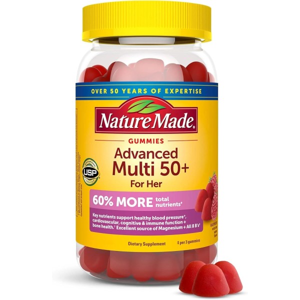 No Brand Nature Made Advanced Multivitamin Gummies 50 + for