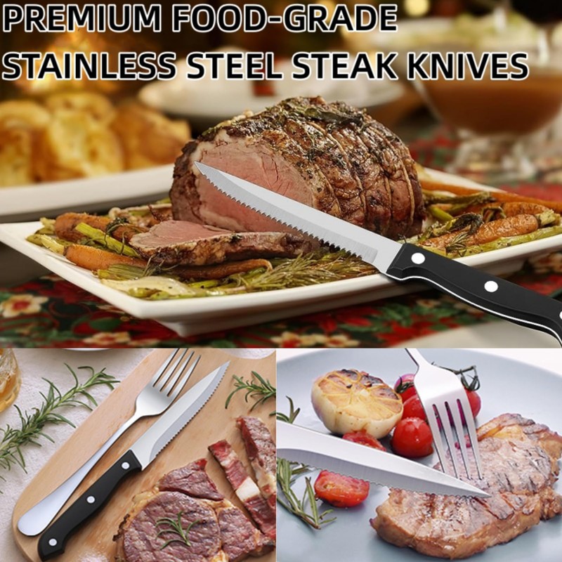 49PCS Silverware Set with Organizer, Stainless Steel Flatware Drawer Cutlery