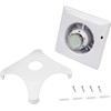 Hon&Guan 100mm Badlüfter mit LED, 95m³/h Wandventilator Abluftventilator, IP44 Ablüfter