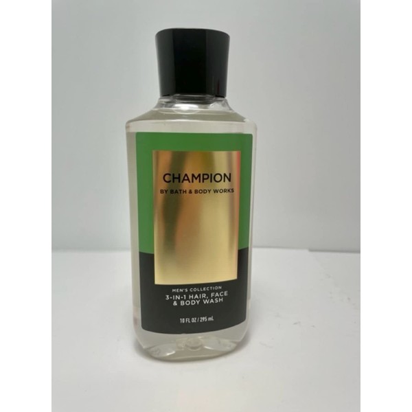 Bath and Body Works Champion for Men 3-in-1 Hair Face Body Wash Gel 10 Ounce Full Size