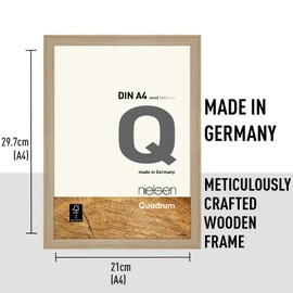 Nielsen Quadrum A4/ 21 x 29.7 cm Oak Wooden Frame - Natural Glass