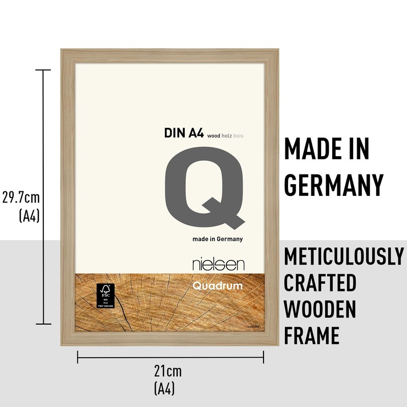 Nielsen Quadrum A4/ 21 x 29.7 cm Oak Wooden Frame