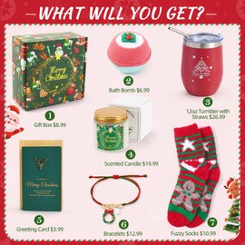 Christmas Gifts for Women, 2024 Christmas Gift Ideas, Womens Christmas Gifts Boxes and Christmas Mugs, Funny Christmas Gifts for Coworkers, Mom, Wife, Sister, Teachers, Unique Christmas Gifts for Her