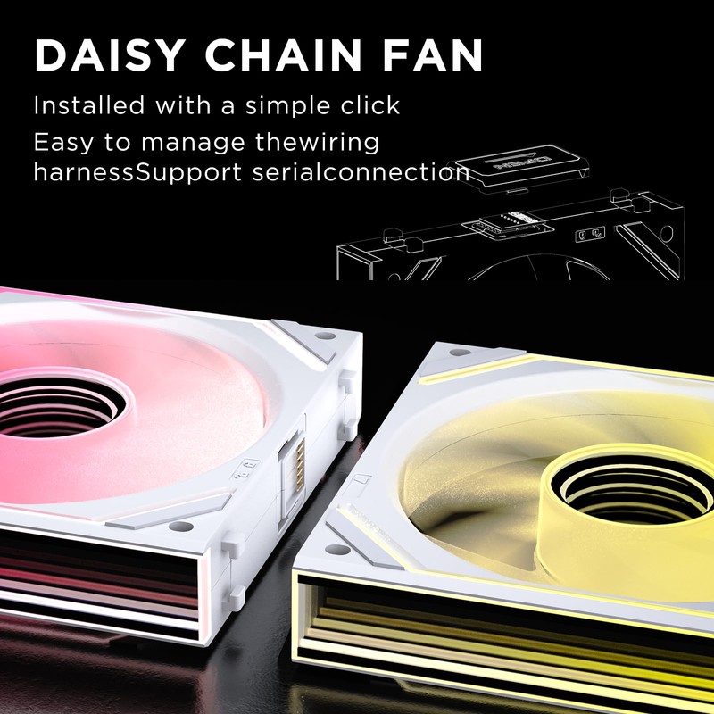 Jungle Leopard Interstellar V2 120mm PC Case Fans,Reverse Blade, Infinity