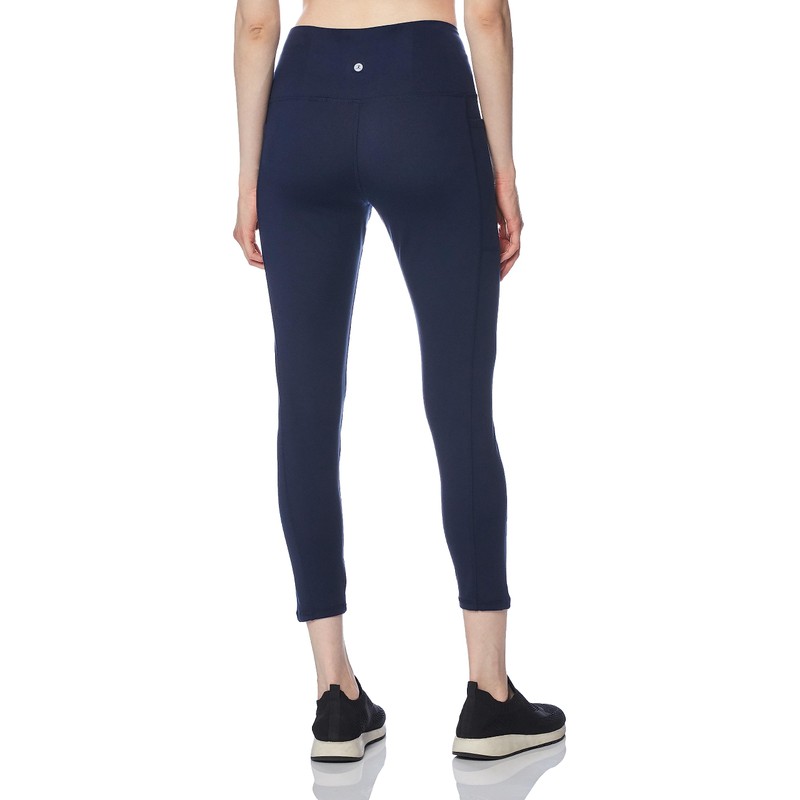 Danskin Women's Double Brushed 7/8 Leggings, Neo Navy, Medium