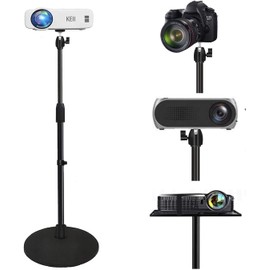 Mini projector Mount stand, Stable Projector Floor Stand beside sofa bedside, height adjustable 31-62 inches, upgraded and reinforced chassis,applicable to projector tray holder,digital cameras