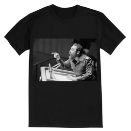 Fidel Castro - Premium Men's Crewneck T-Shirt – Soft, Comfortable, and Stylish SRS #PDI530161, Black, Large