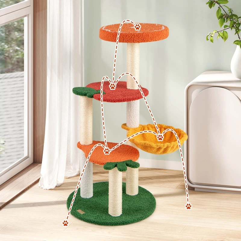 Costway Multi-level Cat Tree Cute Fruit World Cat Tower with