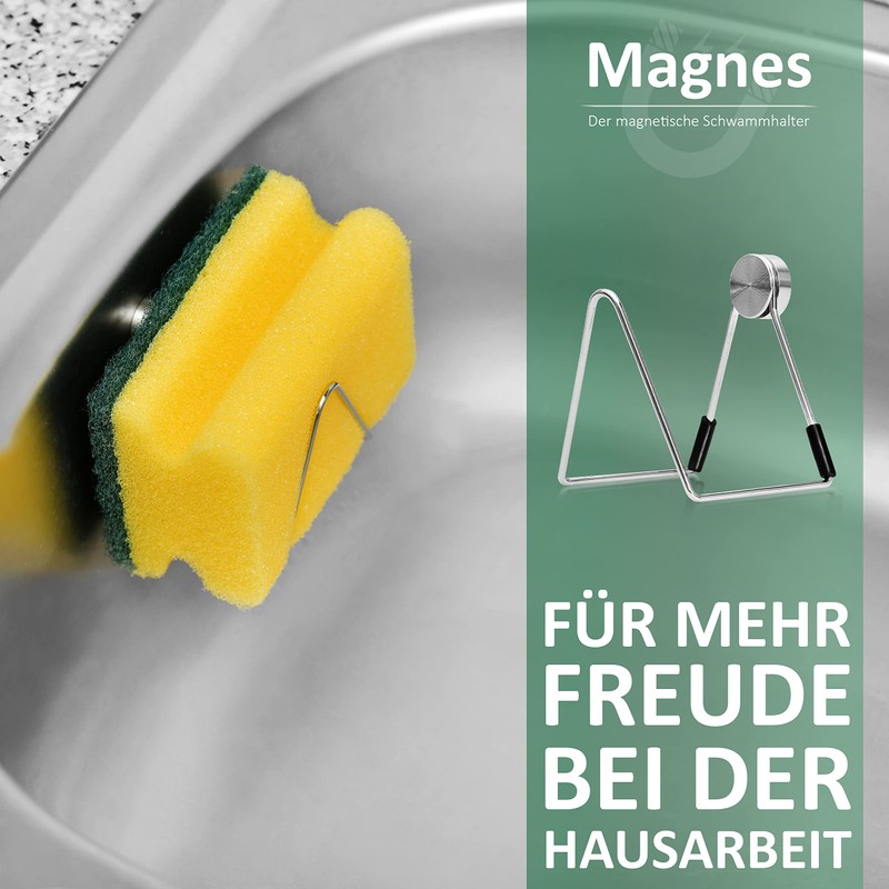 Magnes Magnetic Sponge Holder Made of Stainless Steel