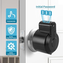 yingranlock Door Knob Lock Combination Out Device Cover to The Doorknob/Faucet/Water Valve Hose Lock, Temporary Door Handle Combination Lock, Prevents Turning of Door Knob and Access to Keyhole