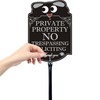 2Pack No Trespassing Sign Private Property with 36" Metal Stake,