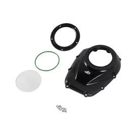 POWER JAMES Black Aluminum with Visible Transparent PC Camshaft Cover Fits Harley Davidson 18-24 Softail and 17-23 Touring Models with M8 Engine (Black)