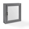 Crosley Furniture Tara Mirrored Wall Cabinet Gray