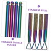 TOVINANNA 6pcs Professional Stainless Steel Nail Scraper Set Cuticle Pusher