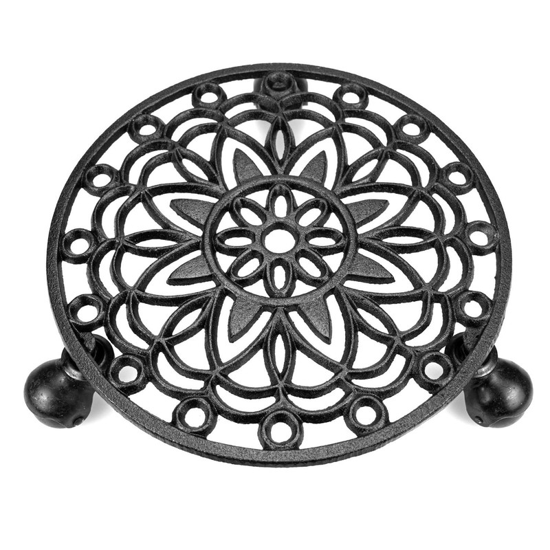 Fasmov Cast Iron Plant Stand Plant Pallet Caddy Plant Pot