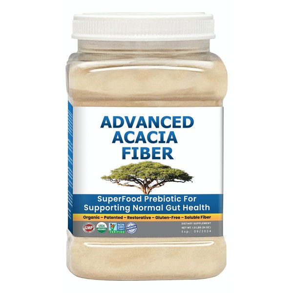Kidney Restore Verified Organic Acacia Fiber Powder Prebiotic Soluble Fiber Powder Perfect Bathroom Trips, Digestion, IBS Relief, Leaky Gut Repair 24oz w/Scooper