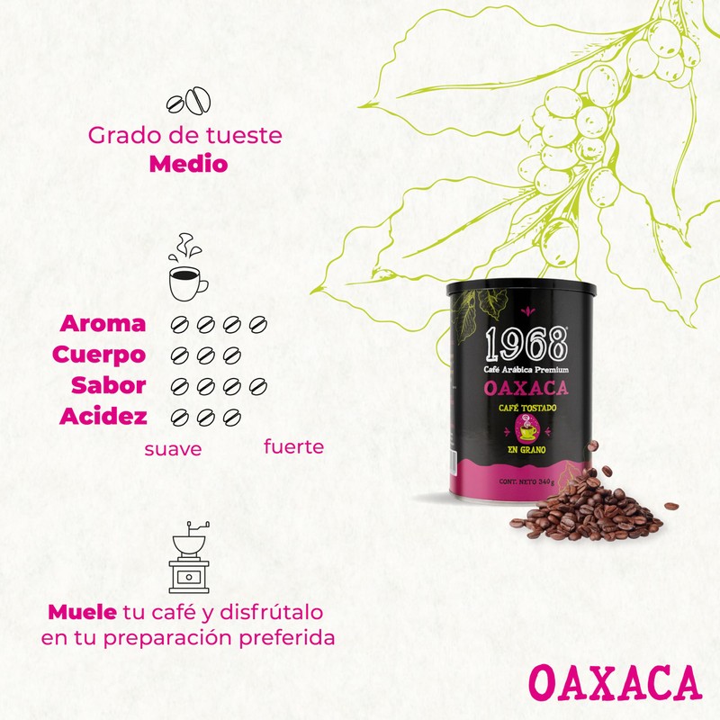 1968 - Café 1968 Oaxaca en Grano 340g | Notas