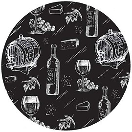 Andreas Silicone TR-360 Chalk Wine Non-Slip 8" Trivet/Pot Holder/Hot Pad, 100% Cotton, Dishwasher Safe, Hot Dishes, Protect Hair Iron, Safe up to 600°F