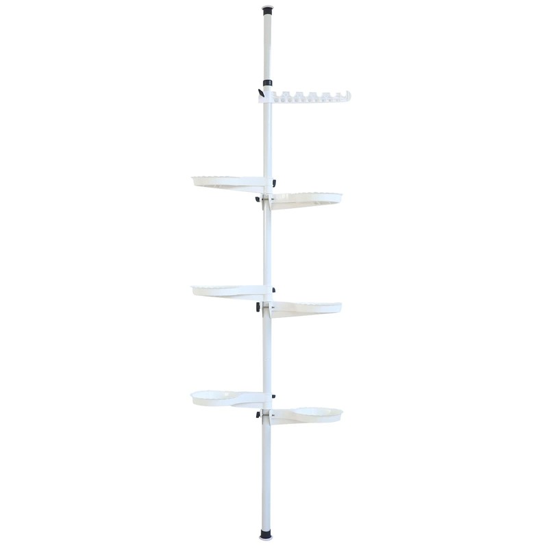 VPABES 7-Tier Shower Caddy Corner for Bathroom,Adjustable Shelves with Tension