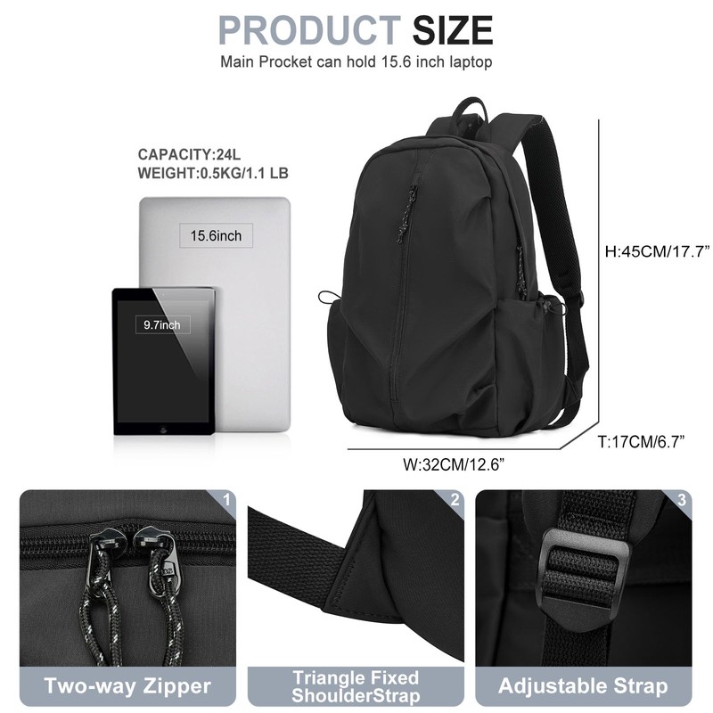 weradar Mochila escolar para mujer, mochila de viaje para portátil,