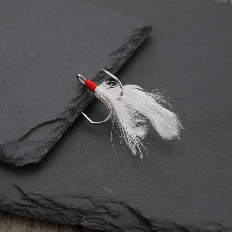 SG Store Pack of 30 Carbon Steel Treble Hooks with