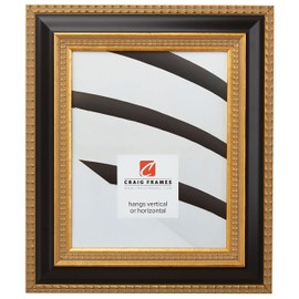 Craig Frames Ruskin 64, 18x24 Picture Frame, Black & Gold