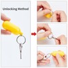 nbeads Pack of 4 Plastic Floating Keyrings, 3.5 Inch Long