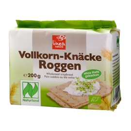 Linea Natura Organic Rye Whole Grain Crispbread, Naturland Crispbread, Organic, Baked Without Yeast, 200 g