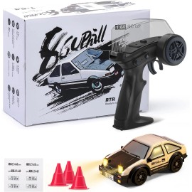 Unbranded USA 1/64 Mini Drift Car Desktop Remote Control LED RC Race Car Toys Kids Gift