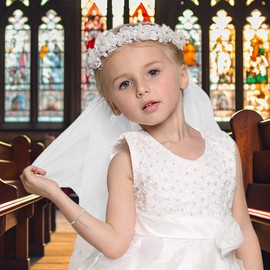 TONY & SANDY First Communion Gifts for Girls, Catholic Holy First Communion Bracelet Christian Easter Basket Stuffers for Teens Teenage Girls Goddaughter Daughter Granddaughter