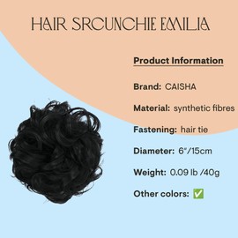 Prettyshop Hair Piece Up do Bride Hairstyle Voluminous Curled Untidy Bun Assorted Colours