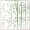 Tinoaly 12pcs Large Leaf Vine Stencils, Leaf & Flower Stencils