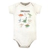 Hudson Baby Unisex Baby Cotton Bodysuits, Dinosaur Adventures 3-Pack, 12-18