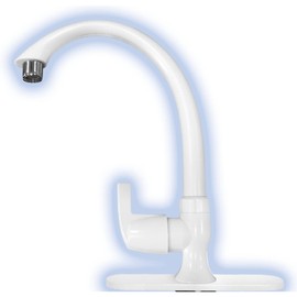 Fleximatic 4431 Llave para Fregadero de ABS, 1/4 de Vuelta, color Blanco