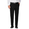 Haggar Men's Cool 18 Hidden Expandable Waist Plain Front Pant,Black,50x29