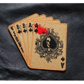 DEAD MAN'S HAND ACES TACTICAL PATCH [HOOK FASTENER -4.0 INCH -DH5]