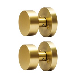 senharvest Gold Dummy Door Knobs Interior -for Satin Brass Door Knobs Suitable for Hallway, Wardrobe, Bathroom etc.for All Standard Size Doors, 2 Pack