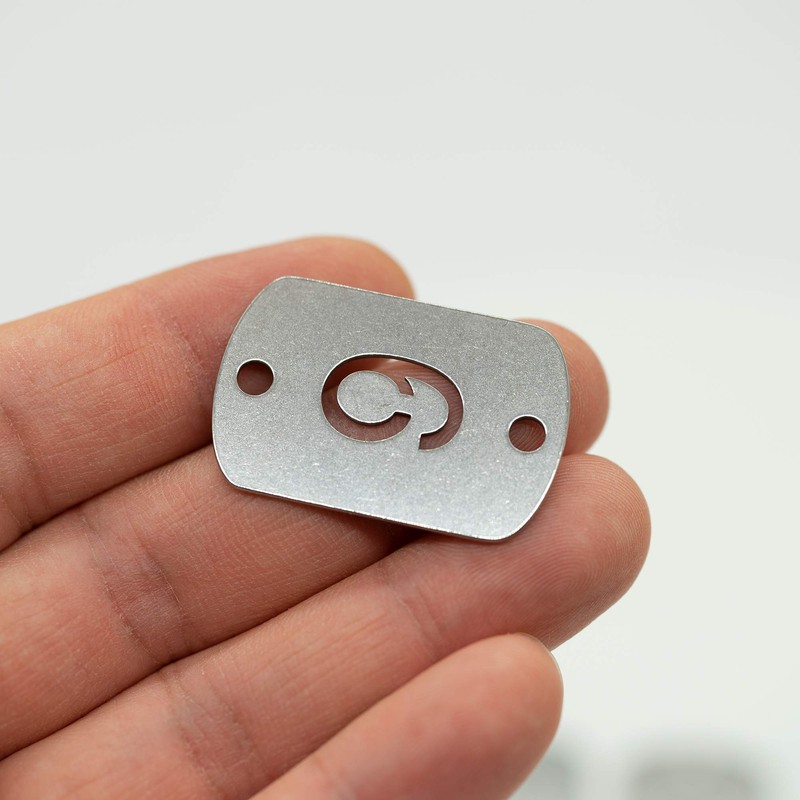 StayMax Rectangular Hollowed Stainless Steel Number Tags Key Tags with