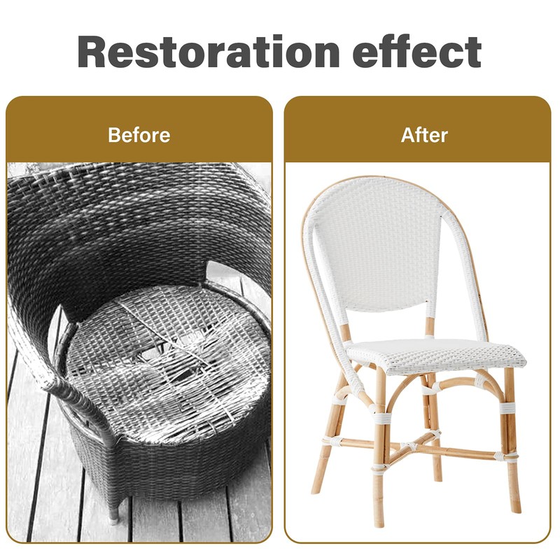 FAMMOM Wicker Repair Material， Flat Synthetic Rattan Weaving Material Plastic