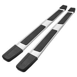 COMNOVA AUTOPART 6 Inch Double Cab Running Boards for 2019-2025 Chevy Silverado/Sierra 1500 & 2500HD 3500HD Double Cab, Stainless Steel, Silver