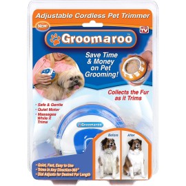 Spark Innovations Groomaroo Adjustable Cordless Pet Trimmer massages and trims NEW