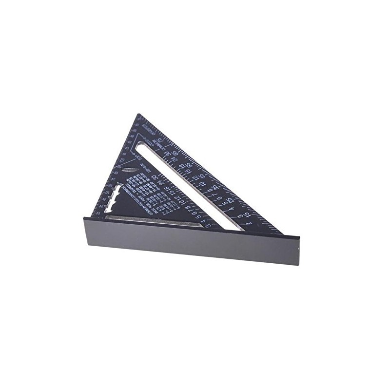 TOOLSTAR Triangle Ruler 12 Inch Aluminum Alloy Triangle Ruler Protractor