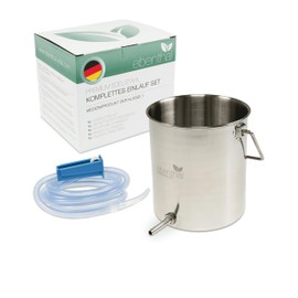 EBENTHAL VITAL® 2L Premium Stainless Steel Enema Set for Bowel Cleansing - Enema Irrigator, 2m Hose, Container - For Intestinal Rinses for Therapeutic Fasting & Detoxes - Includes Instructions (English Language Not Guaranteed) - BPA-free