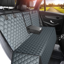 URPOWER Dog Car Seat Cover for Back Seat, Waterproof Dog Bench Seat Cover Compatible for Armrest, Nonslip Car Seat Protector for Pets and Child, Backseat Dog Cover for Cars, SUVs &Trucks