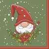 20 Napkins Fr?hlicher Winterzwerg | Gnome | Winter | Christmas | Table Decoration 33 x 33 cm