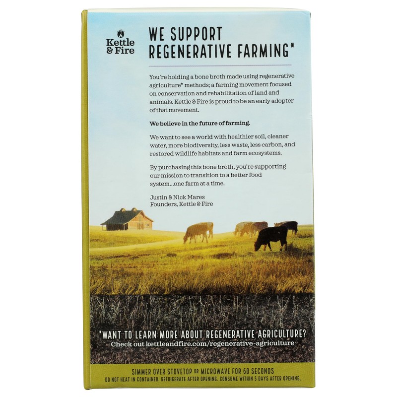 Kettle & Fire Regenerative Agriculture Beef Bone Broth, 16.9 OZ