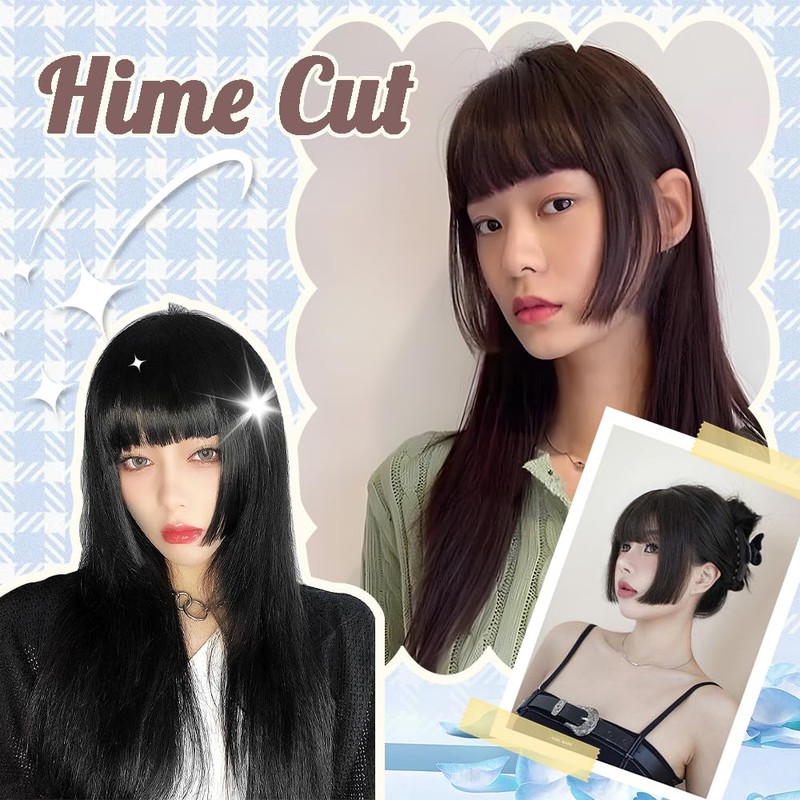 Clip-In Fringe, Wispy Pony with Temple Hair Pieces, Bangs Hair