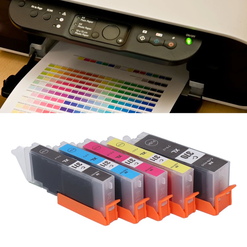 Ink Cartridge Set Large Capacity Clear Colorfast Printing Black Color