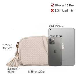 Gladdon Crossbody Bags for Women Woven Ladies Handbags Waterproof Shoulder Bags Multipocket Leather Messenger Bag